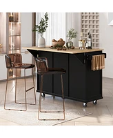 Streamdale Furniture Multifunctional Kitchen Cart with Storage and Wheels