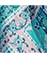 Cupshe Women's Teal & Pink Paisley Keyhole Twist Maxi Beach Dress