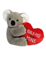 Aurora Small Just Sayin' Koala fied To Be Mine Valentine Heartwarming Plush Toy Gray 9"