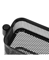 Slim Storage Cart, 4-tier Slide-out Trolley For Small Spaces, Bathroom, With Wire Baskets