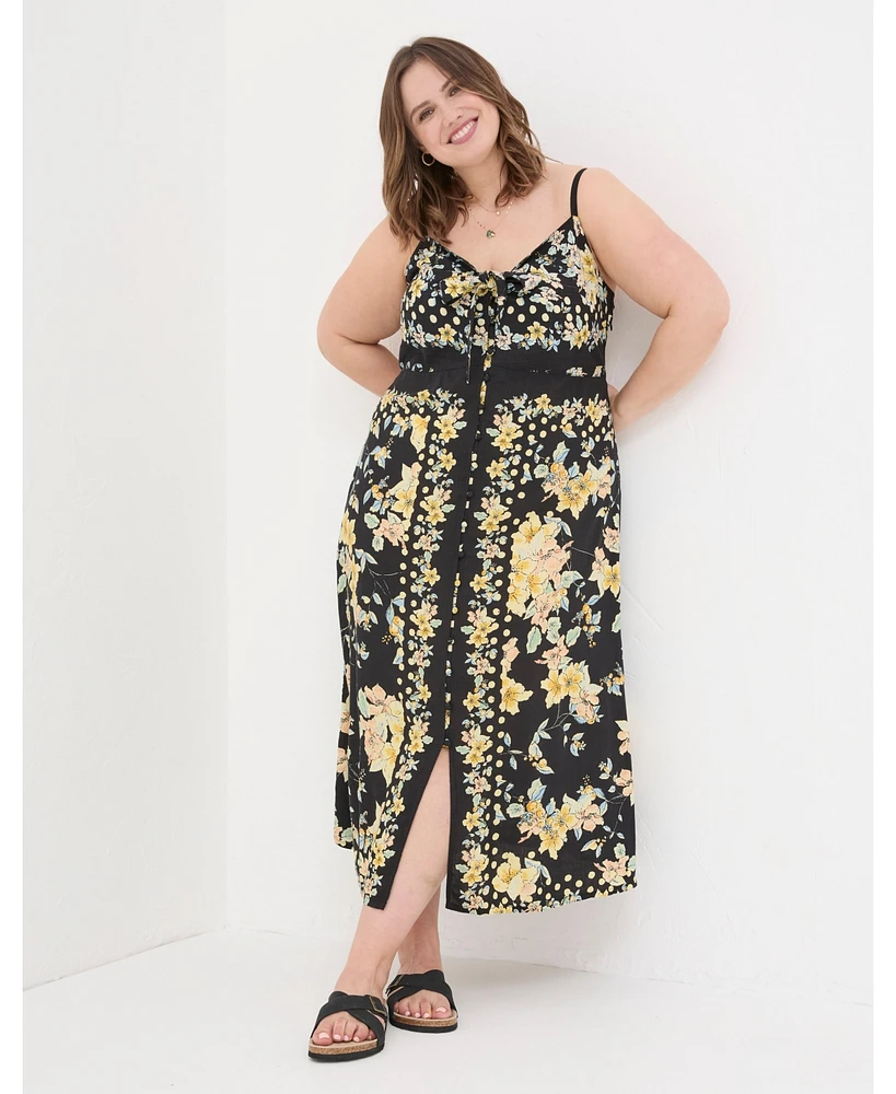 FatFace Plus Phoebe Citrus Floral Midi Dress