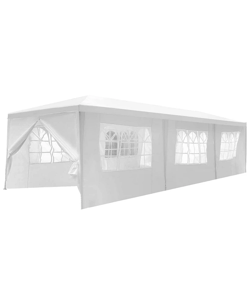 Inolait Sugift 30 Ft. W x 10 Ft. D Wedding Party Tent Canopy with 8 Side Walls