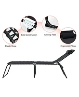 Inolait Sugift Foldable Recline Lounge Chair with Adjustable Backrest and Footrest