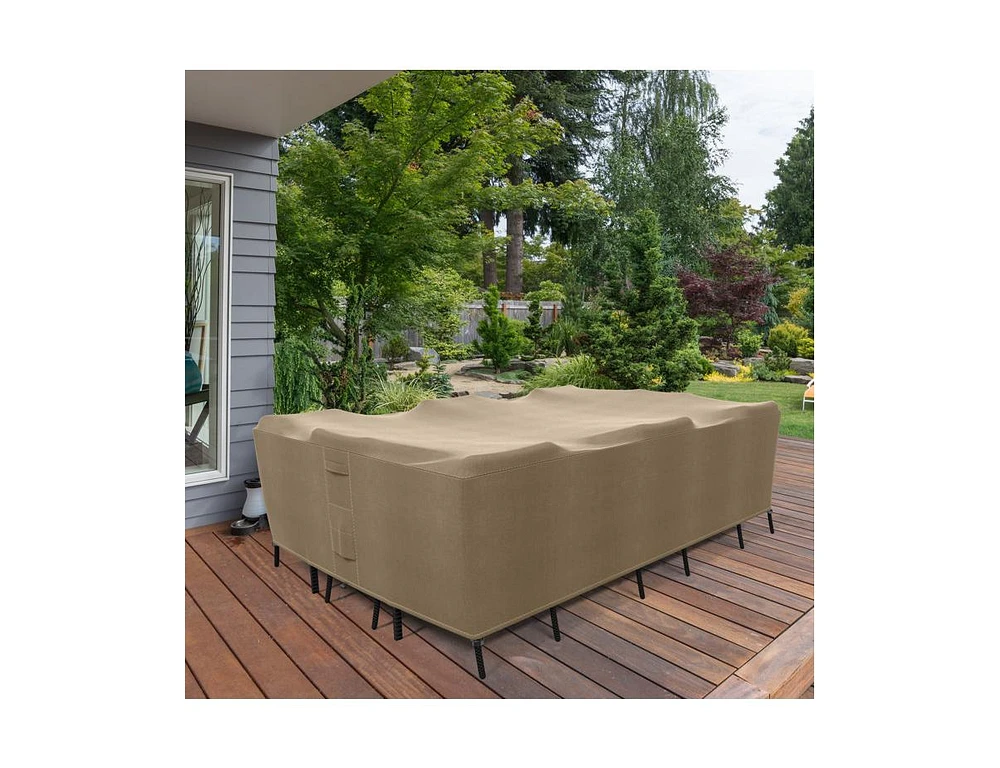 Khomo Gear Table and Chair Rectangular Cover - Brown - Large