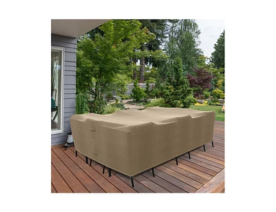Khomo Gear Table and Chair Rectangular Cover - Brown - Large