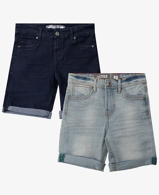 Cultura Big Boys Roll-Up Denim Shorts 2-Pack