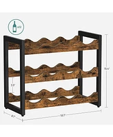 Slickblue Countertop Wine Rack, 3-tier Display Wine Storage Shelves, Holds 12 Bottles