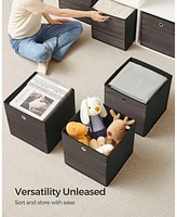 Slickblue Foldable Storage Organizer Boxes, Cubes, Set Of 6 Clothes Organizer, Toy Bins