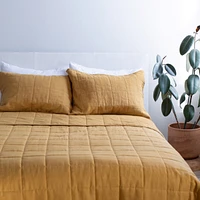 French Linen Quilted Sham Set