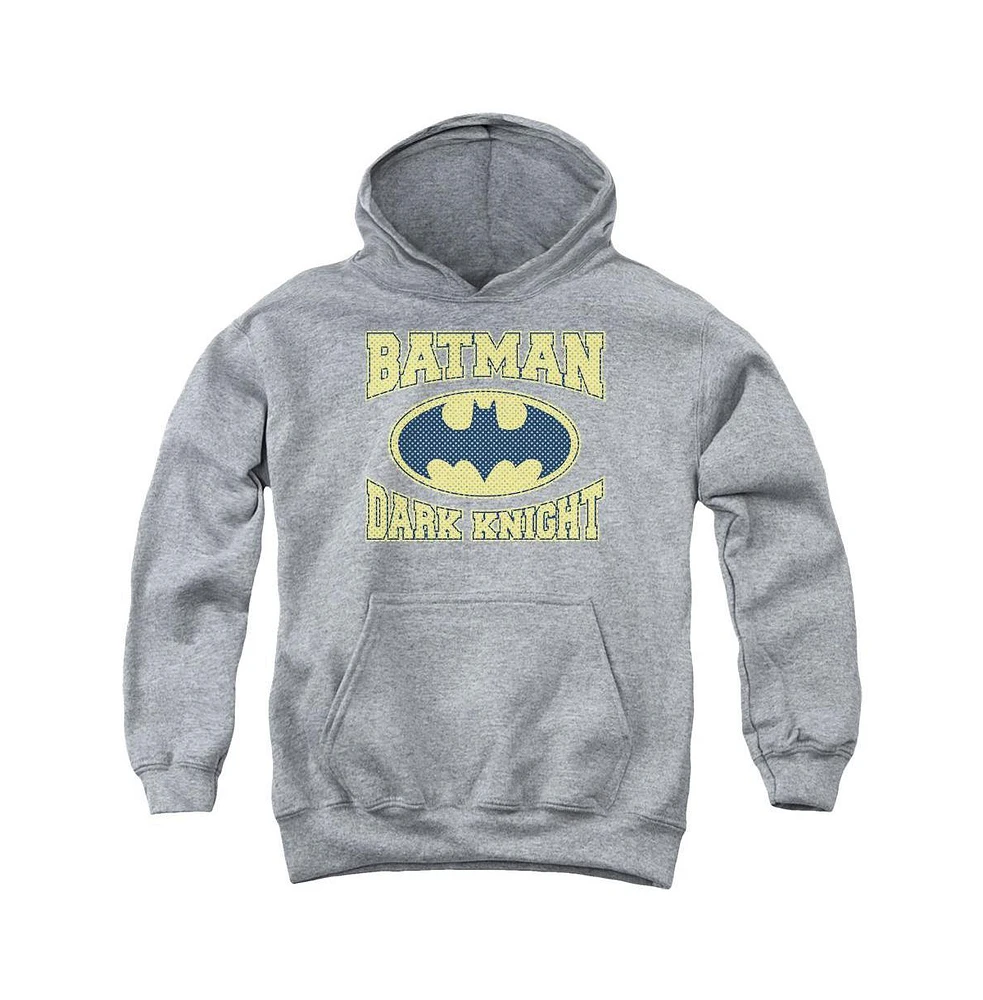 Batman Boys Youth Dark Knight Jersey Pull Over Hoodie / Hooded Sweatshirt