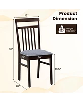 Sugift Upholstered Dining Chair Set of 2
