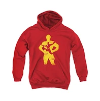 Justice League Boys of America Youth Flash Knockout Pull Over Hoodie / Hooded Sweatshirt