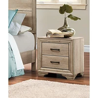 Streamdale Furniture Natural Finish Nightstand for Bed Side Table