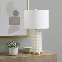 Streamdale Furniture Grace Ivy Textured Dot Table Lamp