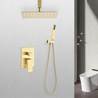 Streamdale Furniture Ceiling Mounted Shower System Combo Set With Handheld And 10 Shower Head