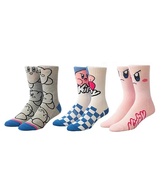 Kirby Men's Athletic Casual Crew Socks for Men 3-Pack