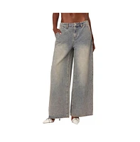 Edikted Women's Super Baggy Wide Leg Jeans