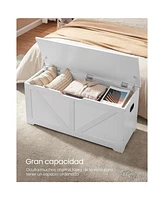 Slickblue Storage Chest, Trunk With 2 Safety Hinges, For Entryway, Bedroom, Living Room