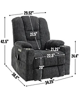 Streamdale Furniture Massage Recliner Chair with Heat and USB_ports