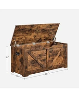 Slickblue Storage Chest, Trunk With 2 Safety Hinges, For Entryway, Bedroom, Living Room