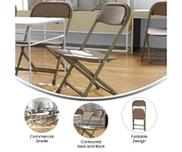 10 Pack Kids Plastic Folding Chair Daycare Home School Furniture