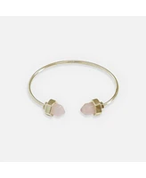 sanctuaire Sanctuary Project by Rose Quartz Pillar Cuff Bracelet Gold