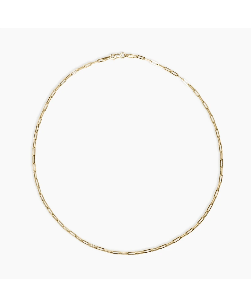 sanctuaire Dainty Link Necklace 14K Solid Gold