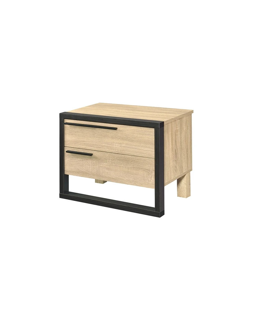 Simplie Fun Erasto Accent Table, Oak Black Finish