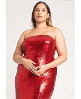 Eloquii Plus Size Sequin Gown With Slit