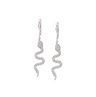 Sohi Women's Snake Bling Drop Earrings