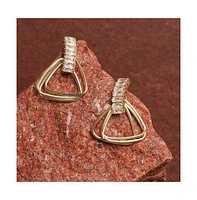 Sohi Women's Gold Triangle Drop Earrings