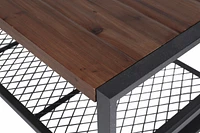 Console Coffee Table With A Natural Reclaimed Wood Finish, For Living Room