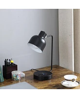 Streamdale Furniture 15.25"In Vadim Black Adjustable Student Desk Task Table Lamp with Charging Usb Port Station