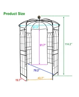 Streamdale Furniture Birdcage Shaped Metal Garden Arch Gazebo