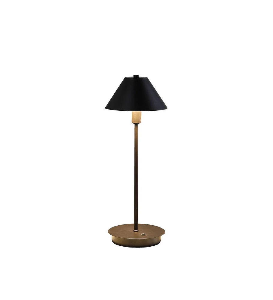 Simplie Fun 17.5" In Rowan Matte Powder Black G-9 Table Lamp