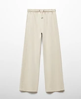 Mango Women's Elastic-Waist Straight Pants