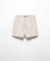 Mango Women's Linen Pajama Shorts