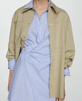 Mango Women's Striped Shirt Dress