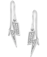 Diamond Lightning Bolt Cruella Drop Earrings (1/10 ct. t.w.) in Sterling Silver