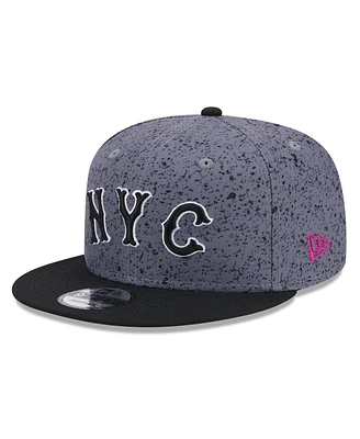 New Era Men's Graphite/Black New York Mets 2024 City Connect Alternate 9FIFTY Snapback Hat