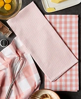Design Imports Gingham Check Kitchen Collection, Pink, Dishtowel Set