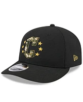 New Era Men's Black Cleveland Guardians 2024 Armed Forces Day Low Profile 9FIFTY Snapback Hat