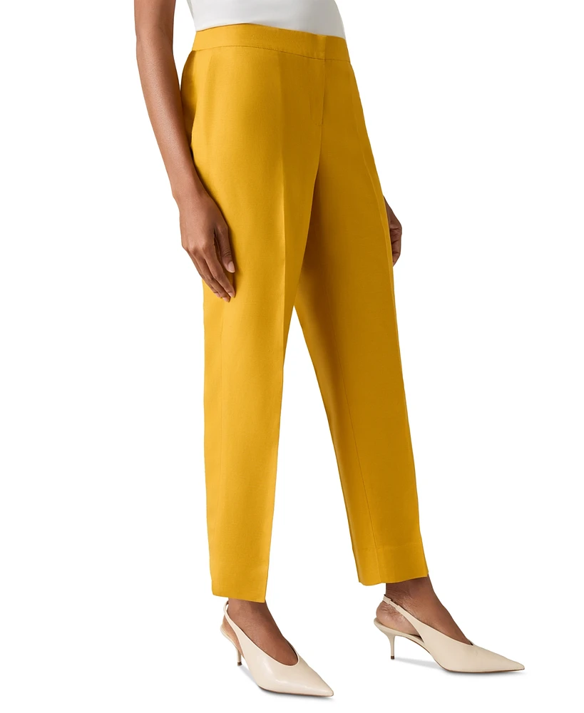 Kasper Petite Mid Rise Straight Leg Pants