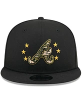 New Era Men's Black Atlanta Braves 2024 Armed Forces Day 9FIFTY Snapback Hat