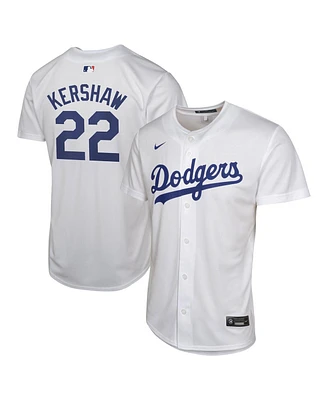 Nike Big Boys and Girls Clayton Kershaw White Los Angeles Dodgers Home Player Game Jersey