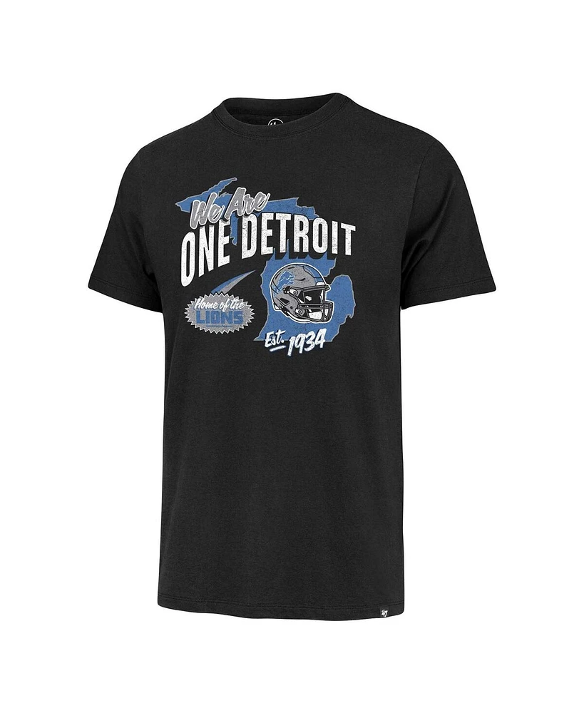 47 Brand Men's Black Detroit Lions Regional Franklin T-Shirt