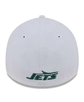 New Era Men's White York Jets Nfl Iced Ii 39THIRTY Flex Hat