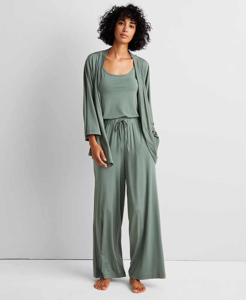 State of Day Women's 3-Piece. Fluid-Knit Pajama Set, Created for Macy's