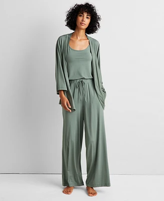 State of Day Women's 3-Piece. Fluid-Knit Pajama Set, Created for Macy's