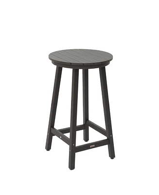 Mondawe Outdoor Bar Height Bistro Table Hips Round Patio Tall Dining for Garden Barstools Balcony